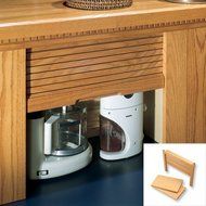 Omega National 30 inch W Straight Appliance Garage with Veneer Door, Red Oak