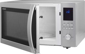 Sharp - 1.6 Cu. Ft. Family-Size Microwave - Stainless steel