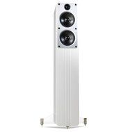 Q Acoustics Concept 40 Floorstanding Speaker Pair (Gloss White) + QED Silver Anniversary XT Speaker Cable Pair...