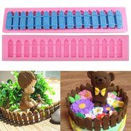 3D Picket Fence Silicone Fondant Cake Decoration Mold Sugarcraft Baking Mould N2