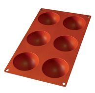 Lekue 6 Cavity Semi-Sphere Mold, Terracota