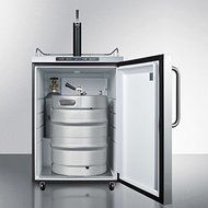 Summit SBC635MOS 24" Outdoor Beer Dispenser with Single Tap Digital Thermostat Automatic Defrost Ground Fault... N3