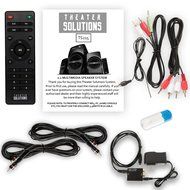 Theater Solutions TS215 Home 2.1 Speaker System with Bluetooth Optical Input FM USB and 2 Ext. Cables N2