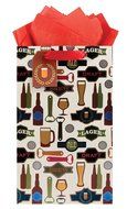 The Gift Wrap Company Pillar Gift Bags (Set of 6), All That Ales You, Multicolor N2