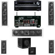 Klipsch KL-6504-THX(3 Speaker) In-Wall 5.1 SW-310 Onkyo TX-NR838 7.2-Channel Network- White