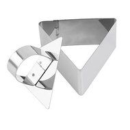 Sher 1Pc Stainless Steel Trianglely Shape DIY Dessert Cake Cheese Mould Slicer Cutter Popular New N2