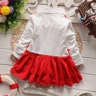 Baby Dress,Laimeng Baby Girl Outfit Fake Two Piece Long-Sleeved Strap Lace Dress Layered Dress (S, Navy) N6