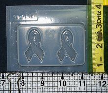 Reusable cancer awareness ribbon plastic mold 616 N3