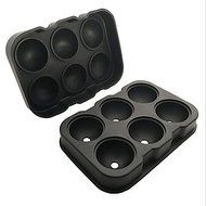 Sher 6 Ice Ball Mold Maker Silicone Mold Leak Proof Secure Closure Silicone Ice Tray , white N3