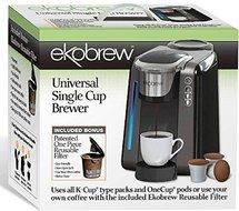Ekobrew Brewer Deluxe Gift Pack, K Cup Brewer for Keurig 2.0 and 1.0 K Cups N2