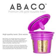 ABACO 24K Gold Reusable K-Cup Coffee Filter(Single Cup) for Keurig 1.0/2.0 Series Brewers N8