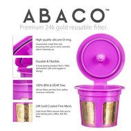 ABACO 24K Gold Reusable K-Cup Coffee Filter(Single Cup) for Keurig 1.0/2.0 Series Brewers N9