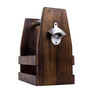 Cathy's Concepts Personalized Rustic Craft Beer Carrier with Bottle Opener, Letter S N26