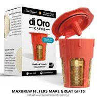 MaxBrew 24K Gold Reusable K-Carafe Filter for Keurig 2.0 - K-Cup Reusable 4-5 Cup Carafe Filter for Keurig 2.0 N8