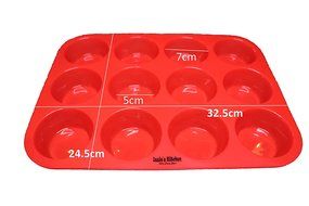 Silicone Cupcake Pans [TWO PACK], One 12 cup reg size &amp; one 24 cup mini size Silicone Muffin baking pans / MULTI-PACK... N6