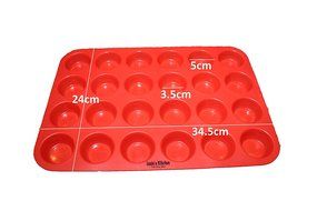 Silicone Cupcake Pans [TWO PACK], One 12 cup reg size &amp; one 24 cup mini size Silicone Muffin baking pans / MULTI-PACK... N7