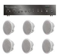 Store/Salon/Restaurant Business Background Music Sound System- Amplifier, 6 Speakers +