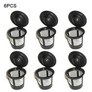 AOHAO 6x NEW Reusable Single Cup Keurig Solo Filter Pod K-Cup Coffee Stainless Mesh N4