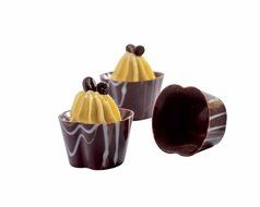 Martellato Polycarbonate "Half-Shell" Mold, Makes 24 Wavy-Round Pieces