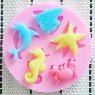 Generic Baking Tool Silicone Sugarcraft Cake Decorating Crab Mold Hippocampus Mould Starfish N3