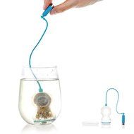 Silicone Diver Deep Tea Leaf Herbal Spice Strainer Filter Infuser Diffuser Bag-Light Blue
