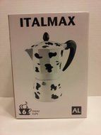 Italmax Cow Patterrn Black and White Stove Top 6 Cup Espresso Coffee Maker N2