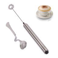 Purture&reg; Stainless Steel Handheld Milk Frother Battery Operated Electric Foam Maker for Coffee Latte Cappuccino... N2
