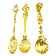Retro Creative Spoon, 3-pieces Coffee Scoops Stirring Spoon Sugar Spoon Tea Spoon Ice Cream Scoops Seasoning Spoon... N10