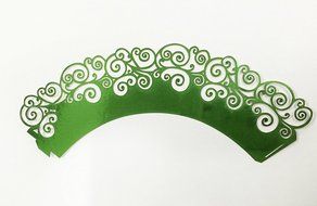 HUAL Cupcake Wrappers 50 Filigree Artistic Bake Cake Mirror Paper Cups Wave Lace Laser Cut Liner Baking Cup Muffin... N5