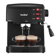 VonShef 15 Bar Pump Espresso Coffee Maker Machine - Create Espressos, Lattes, Cappuccinos & More! N5