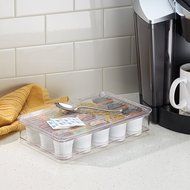 InterDesign Cabinet Binz Tea Bag Organizer Box, Clear N9