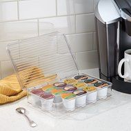 InterDesign Cabinet Binz Tea Bag Organizer Box, Clear N10