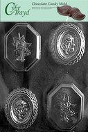 Cybrtrayd M191 Oval Rose Bar Chocolate Candy Mold with Exclusive Cybrtrayd Copyrighted Chocolate Molding Instructions