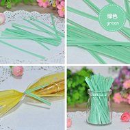 Astra shop 100Pcs Vibrant Color Multi-Functional Plastic Twist Ties for Pastry/Cookie/Cake/Toast/Bread Bags-Purple N5