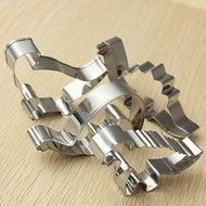 Sher Stainless Steel Dinosaur Cookie Cutter Mold Cake Fondant Biscuit Baking Mould,Set of 4