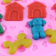 Mujiang Animal Pet Supplies Cake Decorating Silicone Clay Chocolate Candy Fondant Molds N7