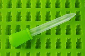 Premium Gummy Bear Mold - 2 PACK - BONUS DROPPER - 100 Bears on Trays + RECIPE PDF - Silicone Molds 100% Food... N12