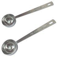 Leyaron Endurance Stainless Steel 1 Tablespoon Measuring Coffee Scoop, Set of 2 N4
