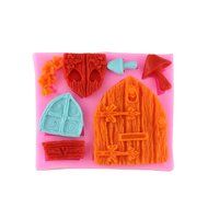 M398 mushroom house Shape fairy building 3D Molds Silicone Mold Candle Molds Sugar Craft Tools Chocolate Molds...