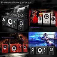 HTRise USB Wired 3 in 1 Stereo Satellite Speakers with Subwoofer of Home Theater speaker( X7 Black) N4