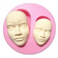 UR Bakeware Human Face Silicone Mold Chocolate Polymer Clay Mould N6