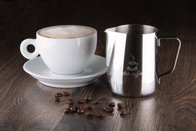 Star Coffee 12, 20 or 32oz Premium Stainless Steel Frothing Pitcher with Measurement Scales on Both Sides for... N10