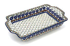 Polish Pottery Baker - Rectangular Brownie Pan - Primrose