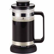 Coffee Borosilicate Glass French Press with Coaster &amp; Scoop, 33.8-Ounce, Riviera, Black by BonJour