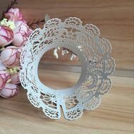 MOST ELEGANT CUPCAKE WRAPPERS 100 pcs Filigree (White) - US Stock = fast delivery! Paper Cups Little Vine Lace... N2