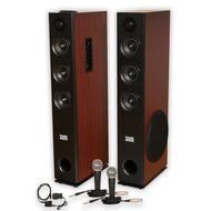 Acoustic Audio TSi550 Bluetooth Powered Floorstanding Tower Multimedia Speakers with Optical Input and Mics TSi550DM2 N2