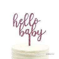 Andaz Press Baby Shower Acrylic Cake Toppers, Gold Glitter, Oh Baby, 1-Pack, Nautical Ocean Themed Party Decor... N47