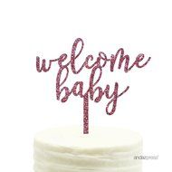 Andaz Press Baby Shower Acrylic Cake Toppers, Gold Glitter, Oh Baby, 1-Pack, Nautical Ocean Themed Party Decor... N48