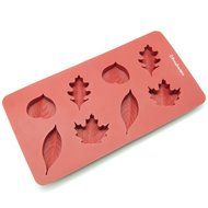 Freshware CB-600RD 8-Cavity Leaf Shape Silicone Mold for Making Soap, Candle, Candy, Chocolate, and More N2