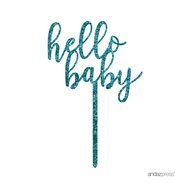 Andaz Press Baby Shower Acrylic Cake Toppers, Gold Glitter, Oh Baby, 1-Pack, Nautical Ocean Themed Party Decor... N56